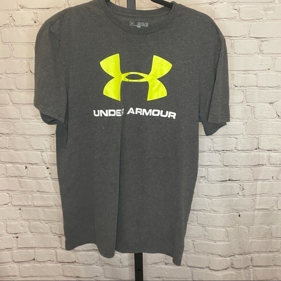 Under Armour Heat Gear Grey Logo T-Shirt - Picture 1 of 4